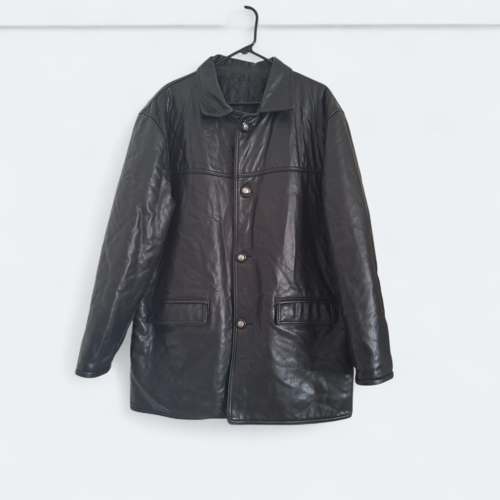 💋GA Men's Black Leather Jacket ITALY 💋